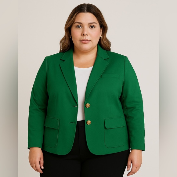 Eloquii Jackets & Blazers - 🆕 Eloquii Emerald Blazer with Gold Buttons Sz 16